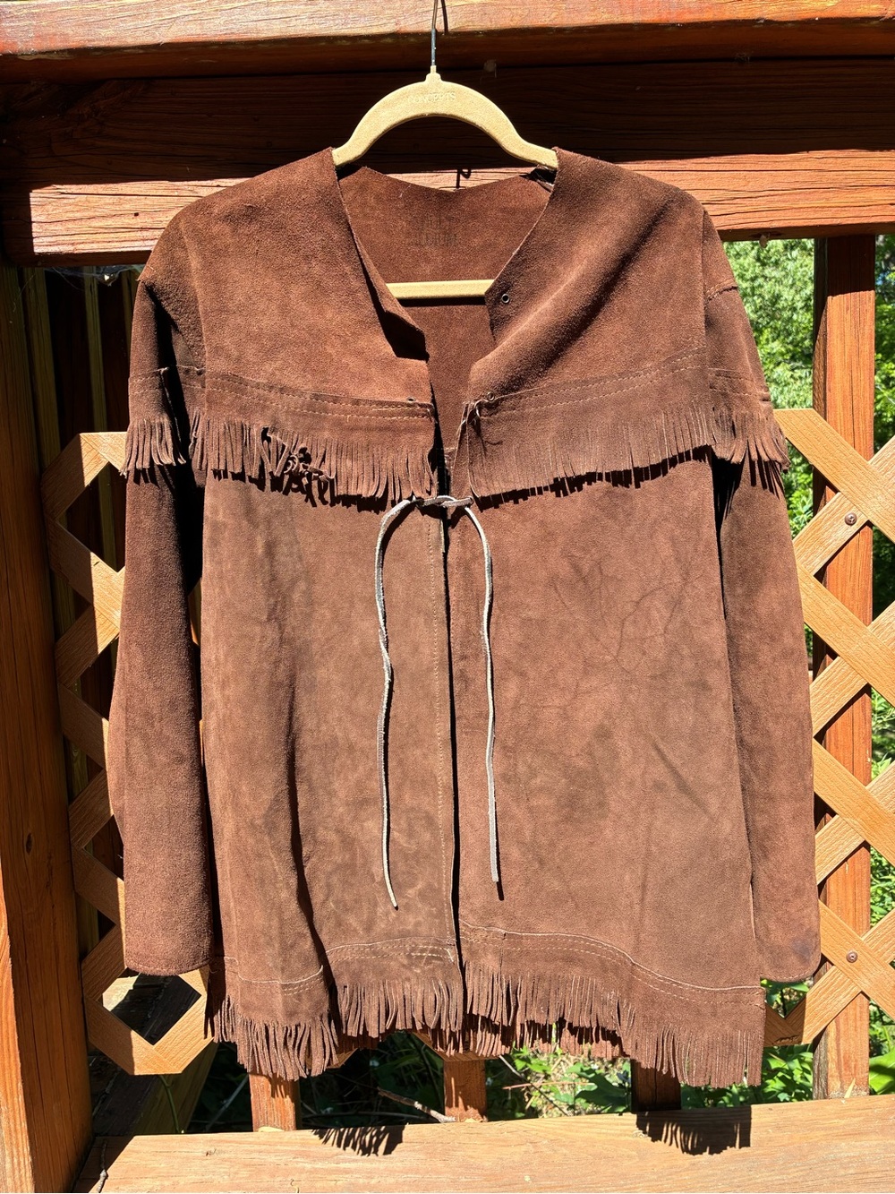 Brown Suede Fringe Women’s Jacket